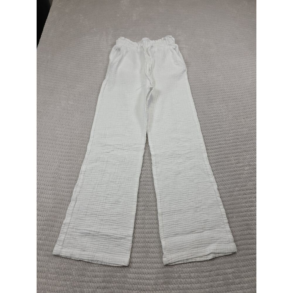 Sincerely Jules Pants Womens XS White Guazy Knit Preppy Beachy Coastal